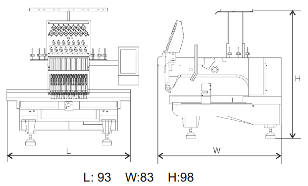 Hafciarka MEXA JUMBO - wymiary