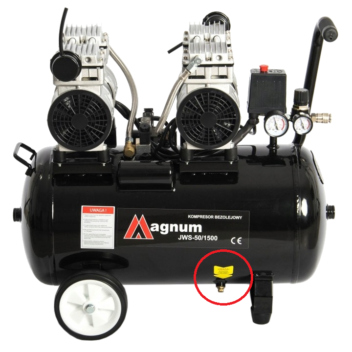 Zawór do zrzutu skroplin w kompresorze