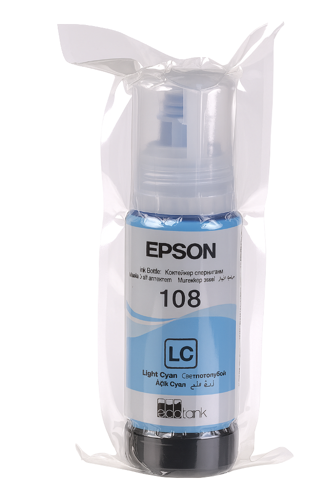 Epson 108 Light Cyan - atrament barwnikowy fotograficzny