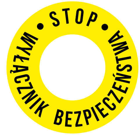 naklejka "STOP - wyłącznik bezpieczeństwa" 